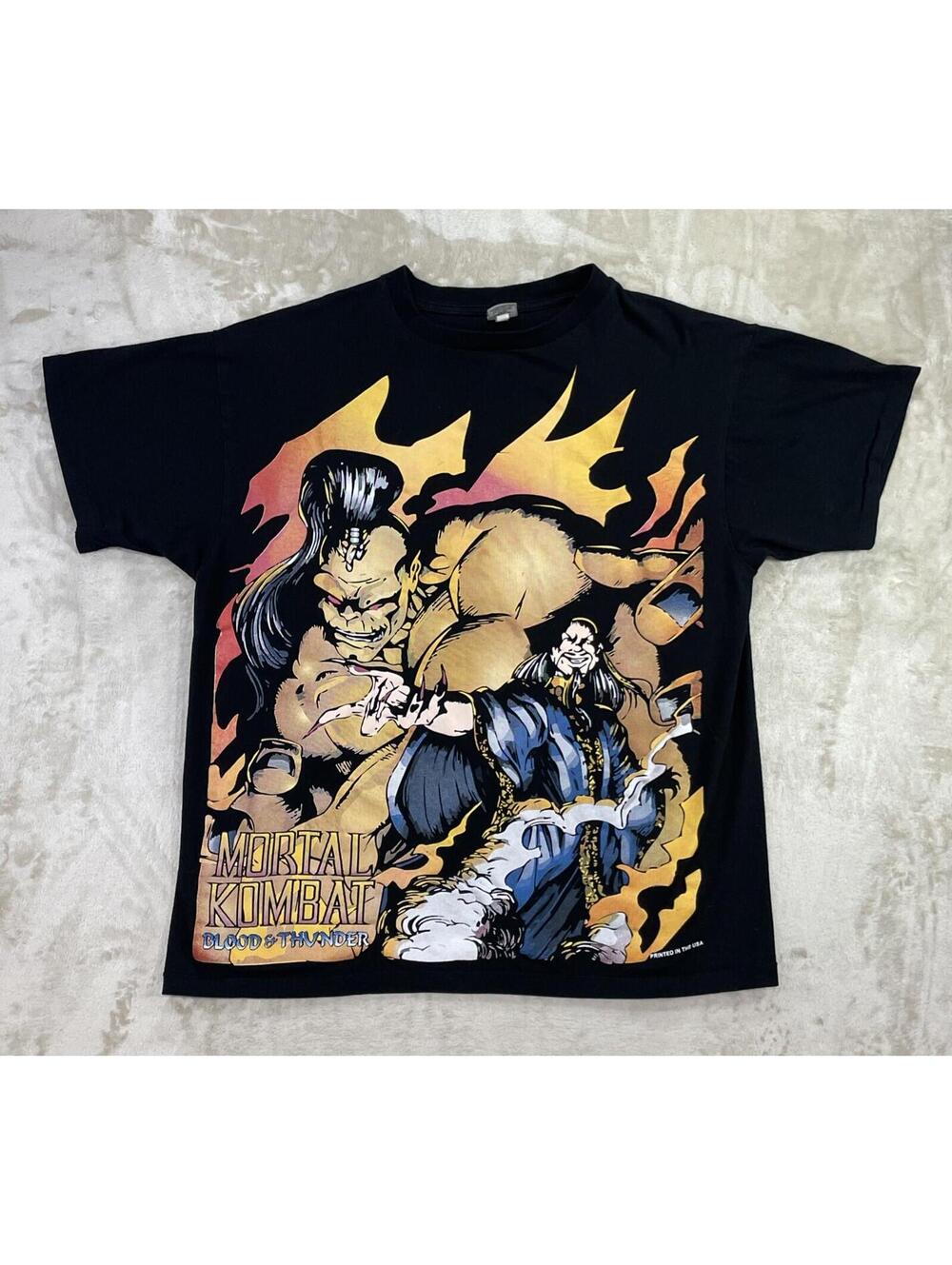 Mortal Kombat Blood & Thunder GORO TSANG T shirt AOP Jumbo Print Mens XL - GRAIL
